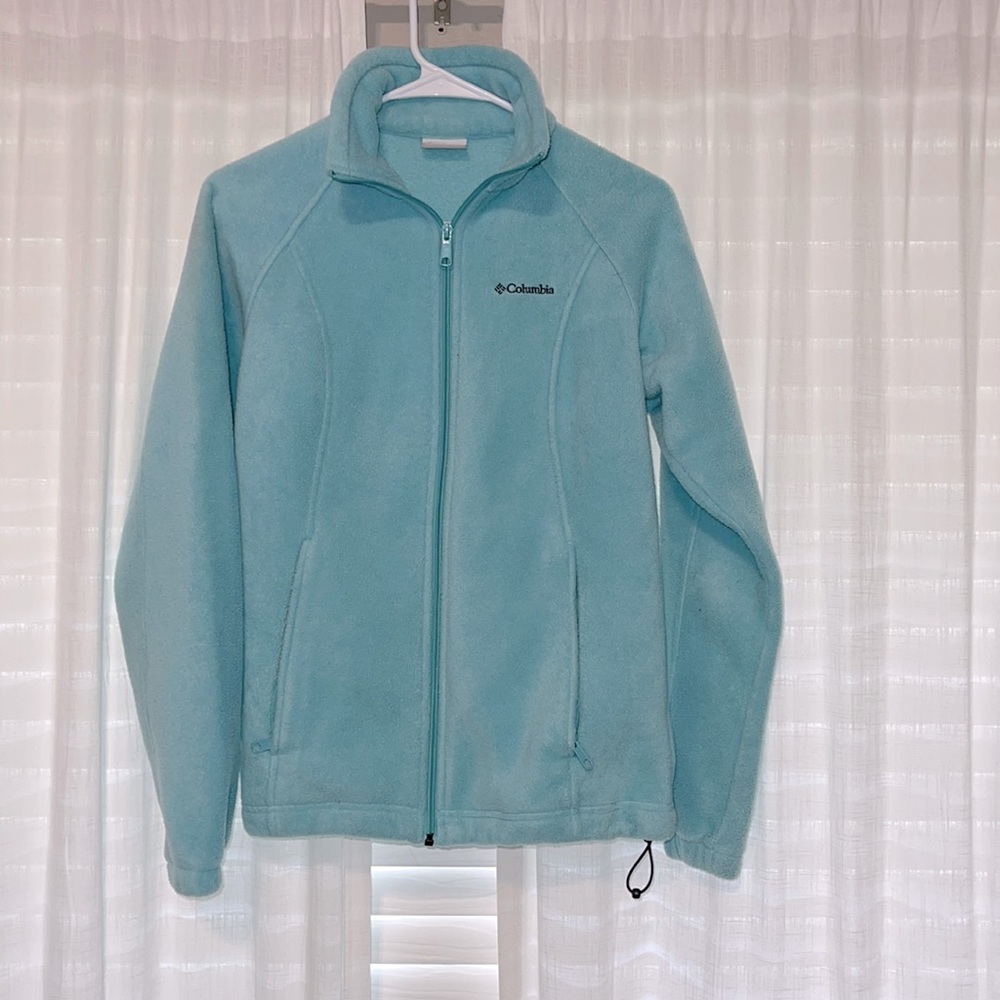 Columbia Women’s Benton Springs Full Zip Fleece Jacket Light Blue Size Small